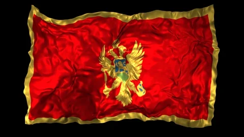 Montenegro flag Stock Footage 110823947