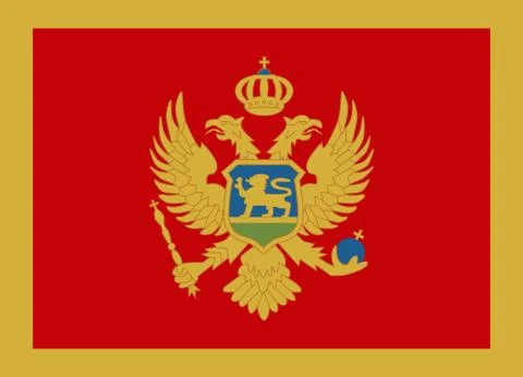 Montenegro flag 스톡 일러스트