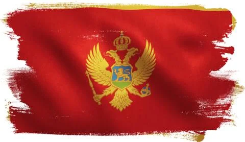 Montenegro Flag Stock Illustration