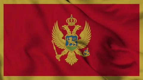 Montenegro flag seamless waving Video stock 168214488