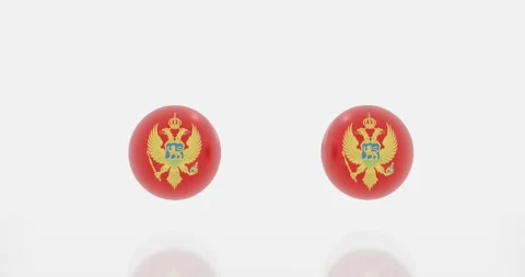 Montenegro flag symbol Stock Footage 195214201