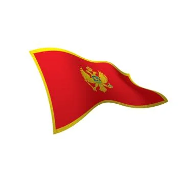 Montenegro flag, vector illustration Stock Illustration
