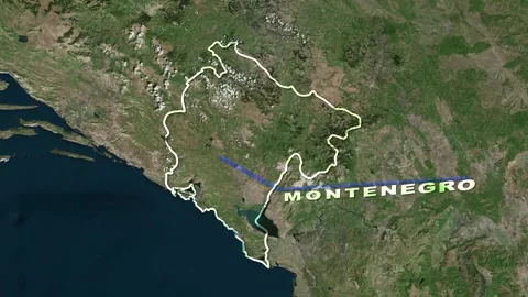Montenegro Map Animation Stock Footage 273718520