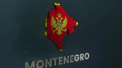 Montenegro Map Stock Footage 279757429