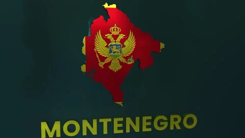 Montenegro Map Stock Footage 279757946
