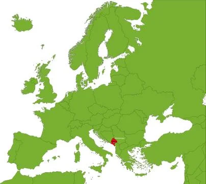 Montenegro map Stock Illustration