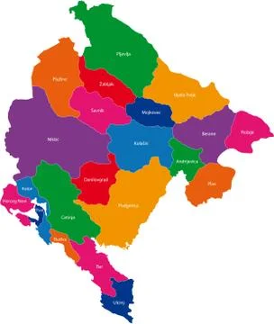 Montenegro map Stock Illustration