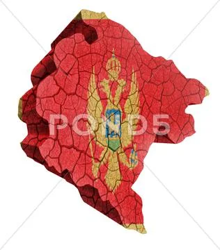 Montenegro map Stock Illustration