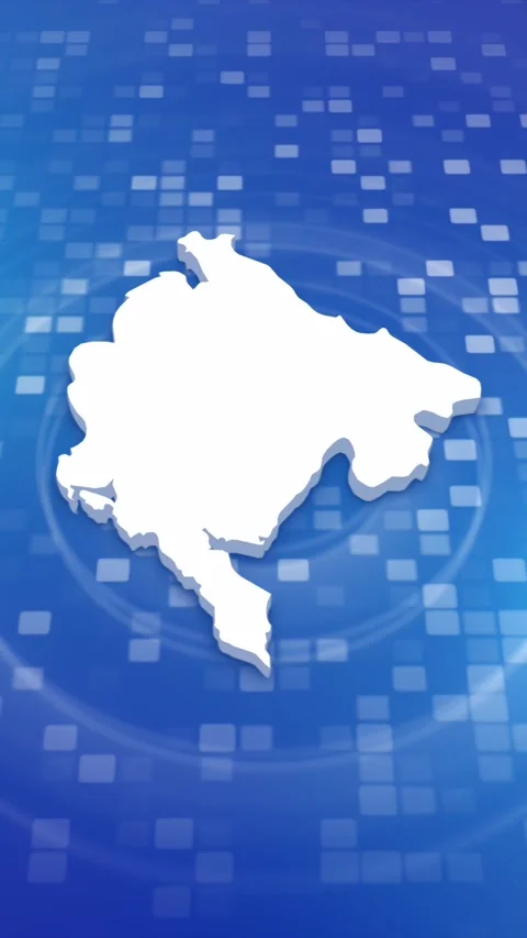Montenegro Map Intro Stock Footage 259981376