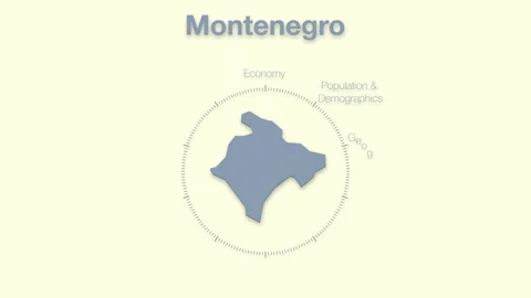 Montenegro MAP revealingmotion graphics data elements Stock Footage 339877305