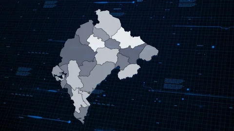 Montenegro network map Stock Footage 87976969