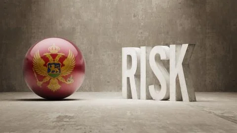 Montenegro. Risk Concept. Stock Illustration