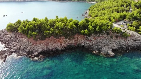 Montenegro rocky beach Stock Footage