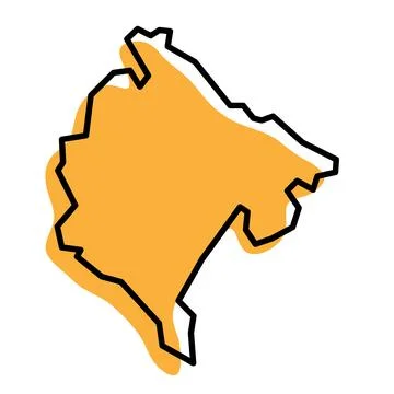Montenegro simplified vector map Stock Illustration