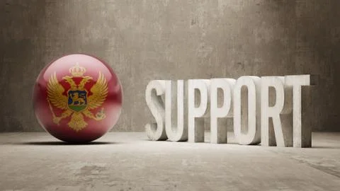 Montenegro. Support Concept. 스톡 일러스트