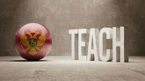 Montenegro. Teach Concept. Stock Illustration