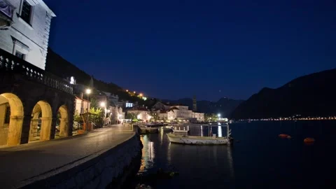 Montenegro time-lapse in a beautiful port Stock Footage