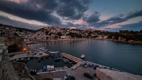 Montenegro - Ulcinj sunset timelapse Stock Footage
