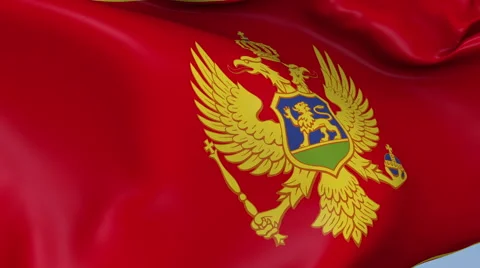Montenegro Waving Flag Background Loop Stock Footage 64231788