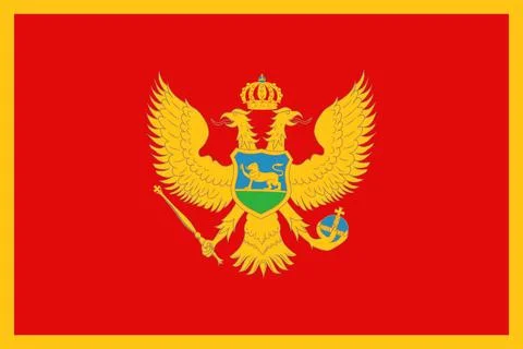 Montenegro waving flag pattern background. Realistic national flag design. .. Stock Illustration
