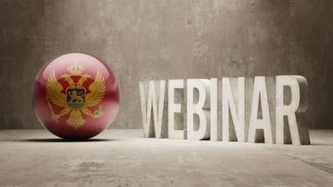 Montenegro. Webinar Concept. Stock Illustration
