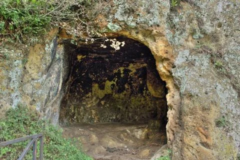 Monterano cave Stock Photos