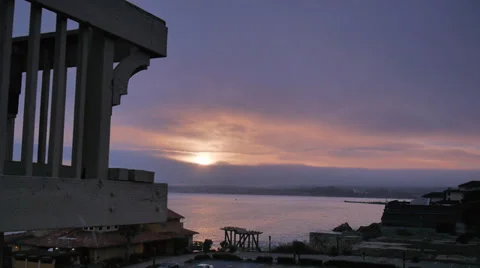 Monterey Bay Dawn Stock Footage 34716446