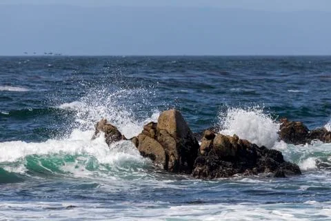 Monterey Bay Splashes Stock Photos