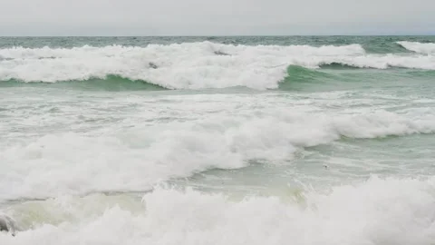 Monterey State Beach Waves Stock Footage 244683276