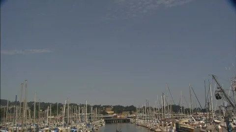 MontereyHarbor tiltdown Stock Footage 476492