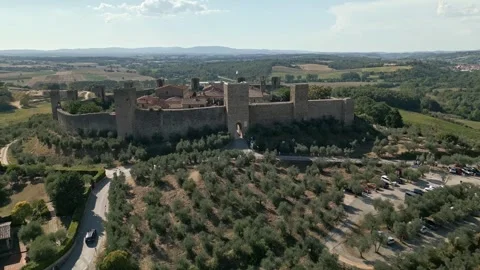 Monteriggioni 2 Drone View 4k Stock Footage 251906345