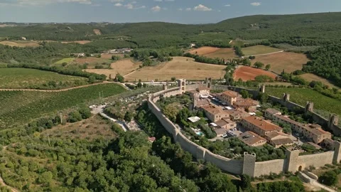 Monteriggioni 4 Drone View 4k Stock Footage 251907927