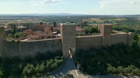 Monteriggioni 7 Drone View 4k Stock Footage 251908371