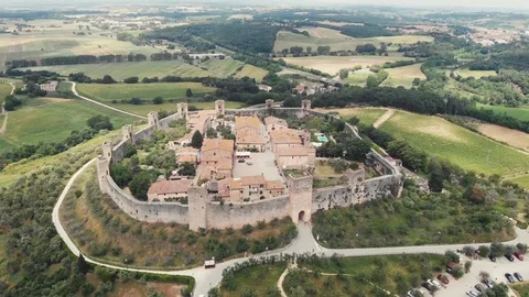 Monteriggioni Castle Stock Footage 114960821