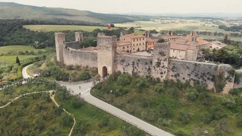 Monteriggioni Castle Stock Footage 114960842