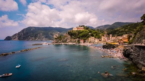 Monterosso al Mare, Cinque Terre, Italy time lapse Stockbeeldmateriaal 119046551