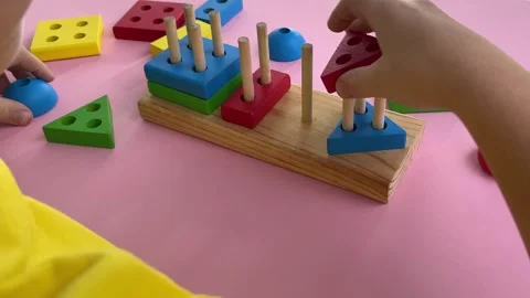 Montessori Games for Child Development Stock Footage 255772060