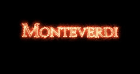 Monteverdi written with fire. Loop Stock Footage 129494092