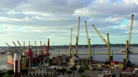 Montevideo harbour timelapse 1 Stock Footage 208862216