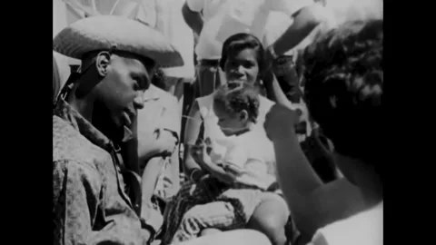 MONTGOMERY - 1955 - Rosa Parks is interviewed about her bus boycott civil rights 스톡 동영상 340581332
