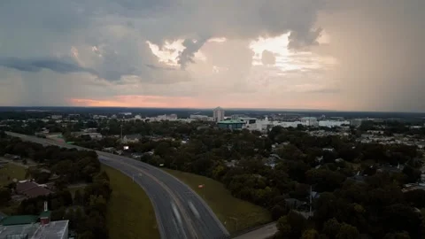 Montgomery City Skyline Hyperlapse at Sunset - Aerial Drone Footage Downtown 库存影片 283591372