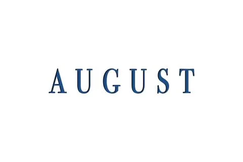 The month of august Stock Illustration