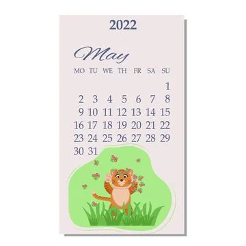 The month of the calendar is May Stock-Illustration
