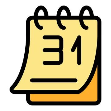Month duration icon vector flat Stock Illustration