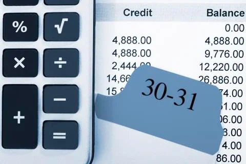 Month end figures Stock Photos