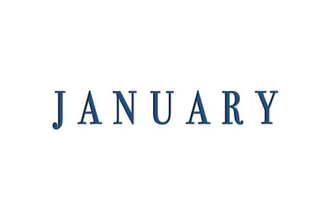 The month of January is isolated. Stock Illustration