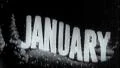 Month of JANUARY Vintage Old Film Calendar Winter Title Graphic Leader New Year HD Footage