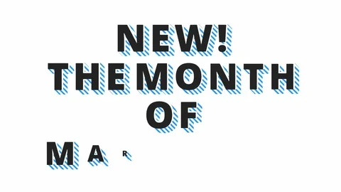 The month of marketing with animated text effect Stock Footage 119664875