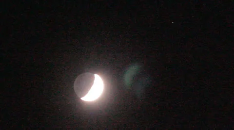Month, moon moves on the night sky along planets 库存影片 22642657