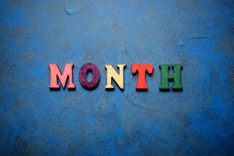 Month word view Stock Photos